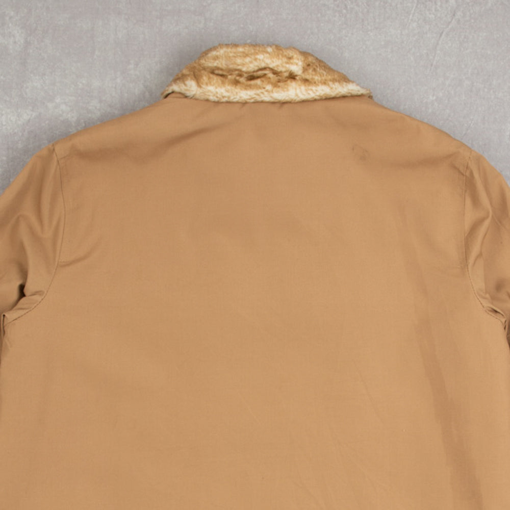 WOMEN'S VINTAGE FAUX FUR LINED FULL ZIP JACKET - MEDIUM