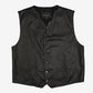 MEN'S VINTAGE LEATHER GILET VEST JACKET - X-LARGE
