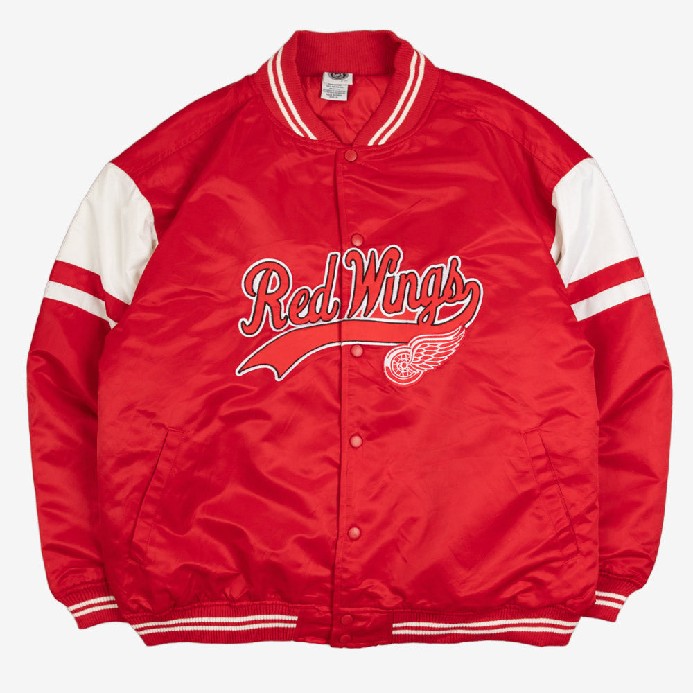 MEN'S VINTAGE NHL DETROIT REDWINGS PADDED BOMBER JACKET - X-LARGE
