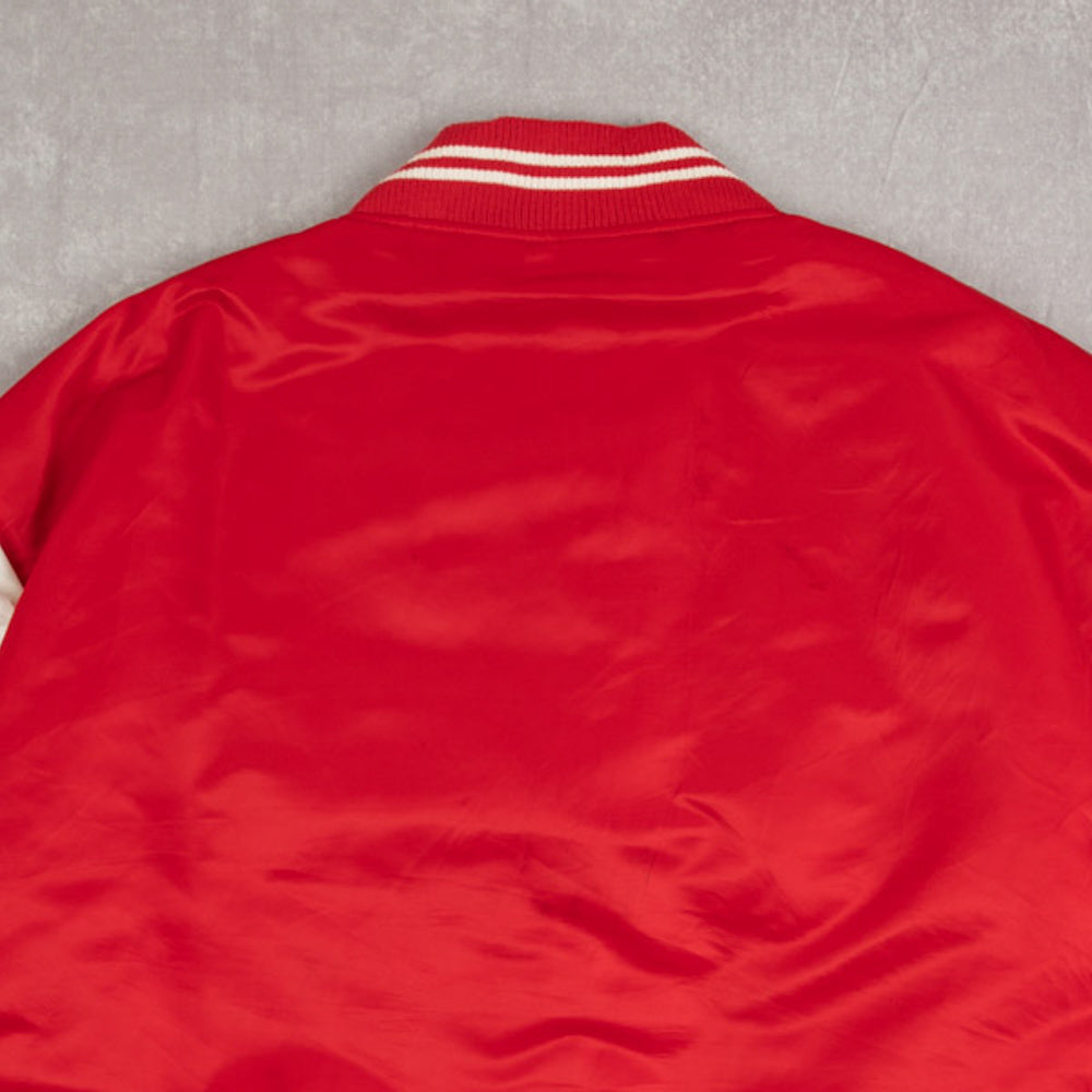 MEN'S VINTAGE NHL DETROIT REDWINGS PADDED BOMBER JACKET - X-LARGE