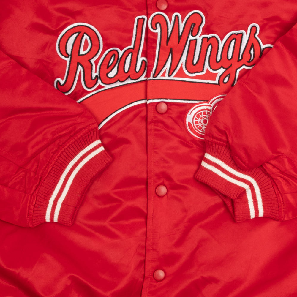 MEN'S VINTAGE NHL DETROIT REDWINGS PADDED BOMBER JACKET - X-LARGE