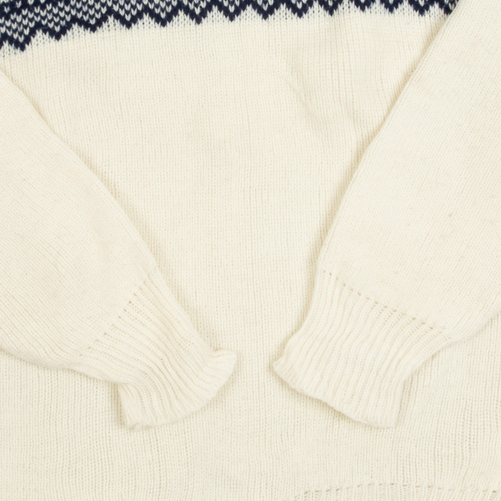MEN'S VINTAGE 1990S PATTERNED KNITTED JUMPER - MEDIUM