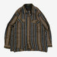 MEN'S VINTAGE 1980S STRIPED HEAVYWEIGHT FLANNEL SHIRT - XX-LARGE