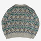 MEN'S VINTAGE 1990S PATTERNED KNITTED JUMPER - SMALL