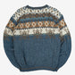 MEN'S VINTAGE 1990S PATTERNED KNITTED JUMPER - LARGE