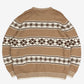MEN'S VINTAGE 1990S PATTERNED KNITTED JUMPER - X-LARGE