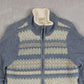 WOMEN'S VINTAGE L.L.BEAN SHERPA LINED FULL ZIP CARDIGAN - LARGE