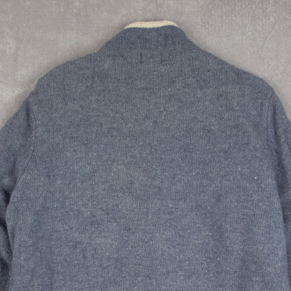 WOMEN'S VINTAGE L.L.BEAN SHERPA LINED FULL ZIP CARDIGAN - LARGE