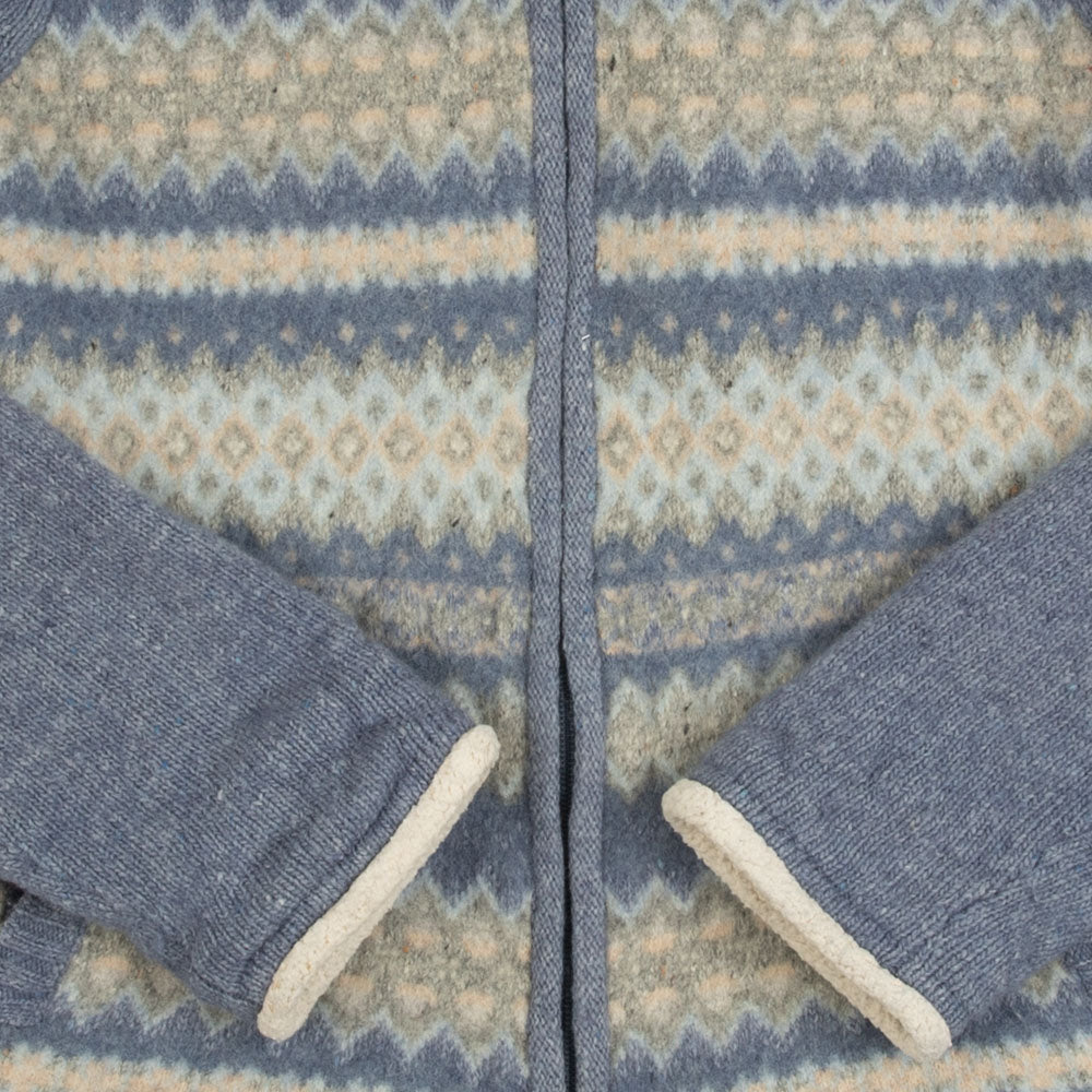 WOMEN'S VINTAGE L.L.BEAN SHERPA LINED FULL ZIP CARDIGAN - LARGE