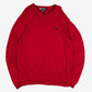 MEN'S VINTAGE CHAPS V-NECK KNITTED JUMPER - LARGE
