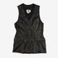 WOMEN'S VINTAGE 1980S LEATHER GILET VEST JACKET - SMALL