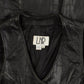 WOMEN'S VINTAGE 1980S LEATHER GILET VEST JACKET - SMALL