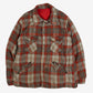 MEN'S VINTAGE 1990S LINED CHECKED WOOL SHIRT JACKET - LARGE