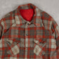 MEN'S VINTAGE 1990S LINED CHECKED WOOL SHIRT JACKET - LARGE