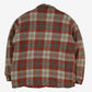 MEN'S VINTAGE 1990S LINED CHECKED WOOL SHIRT JACKET - LARGE