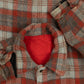 MEN'S VINTAGE 1990S LINED CHECKED WOOL SHIRT JACKET - LARGE