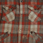 MEN'S VINTAGE 1990S LINED CHECKED WOOL SHIRT JACKET - LARGE