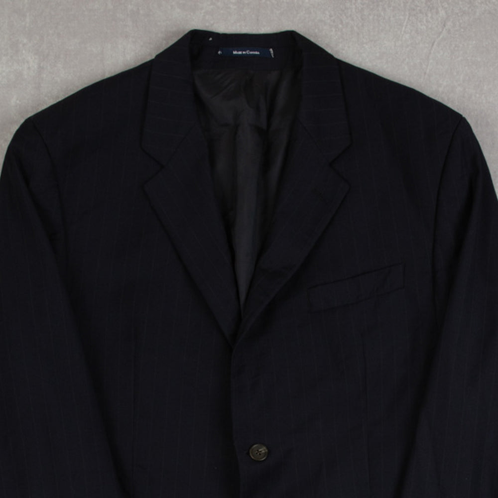 MEN'S VINTAGE 1990S CHAPS PINSTRIPE BLAZER JACKET - MEDIUM