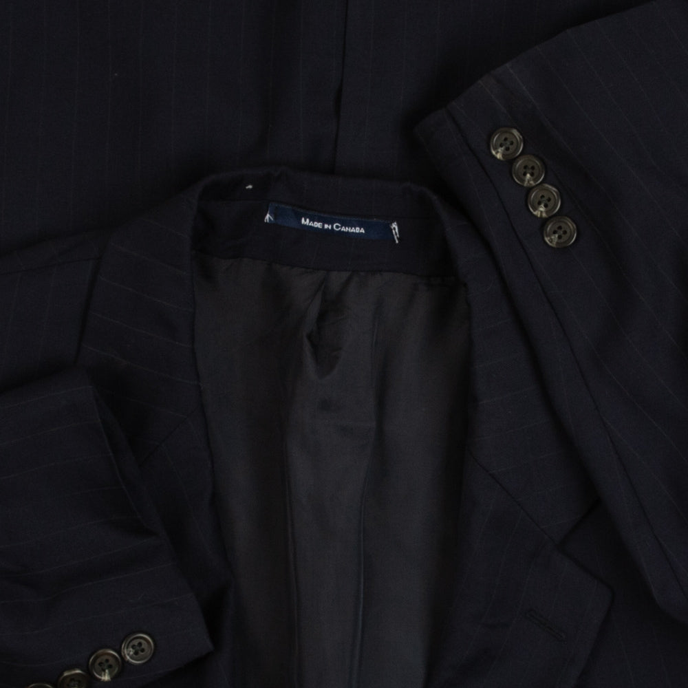 MEN'S VINTAGE 1990S CHAPS PINSTRIPE BLAZER JACKET - MEDIUM