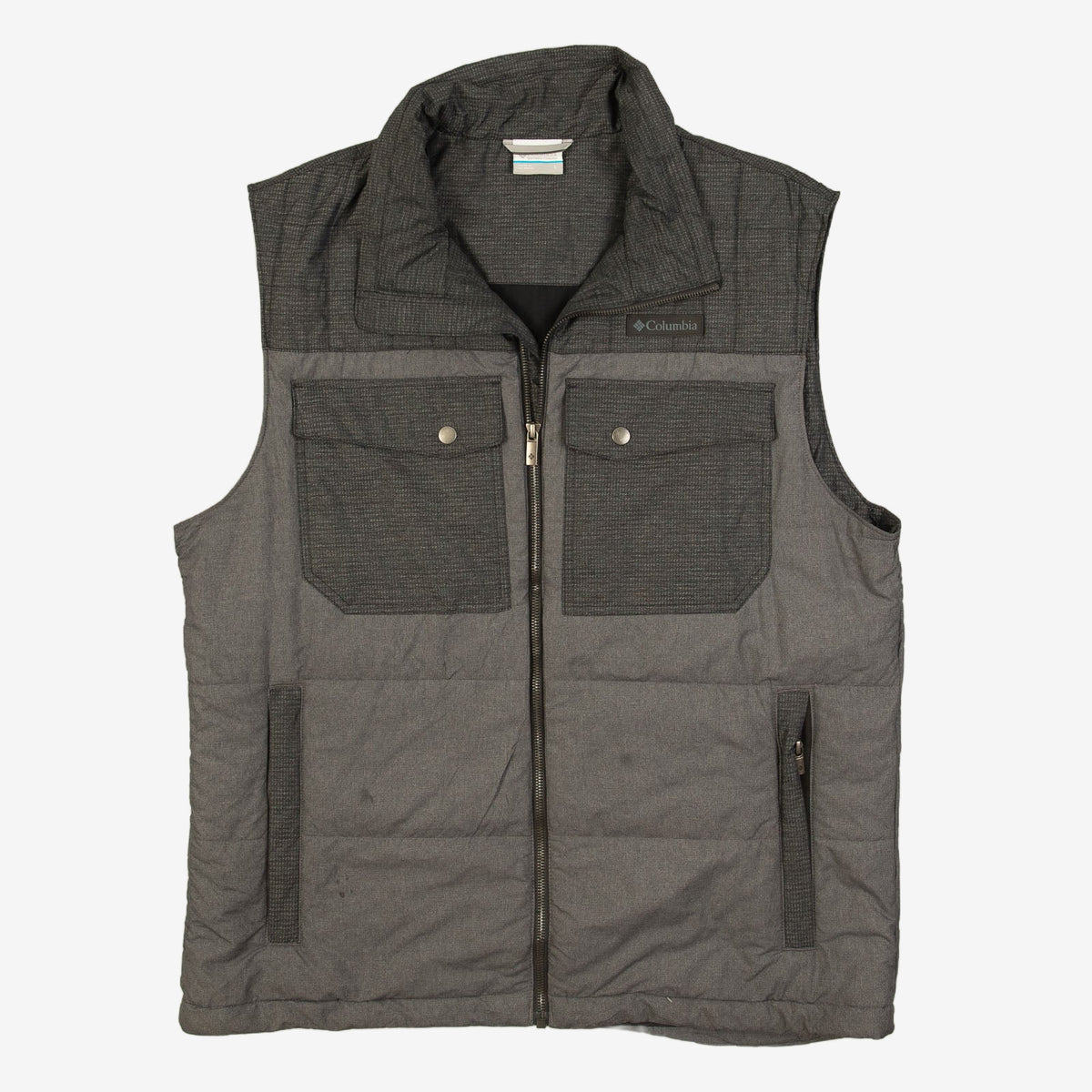 MEN'S VINTAGE COLUMBIA PADDED GILET JACKET - LARGE