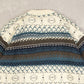 MEN'S VINTAGE 1990S STRUCTURED PATTERNED KNITTED JUMPER - LARGE