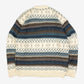 MEN'S VINTAGE 1990S STRUCTURED PATTERNED KNITTED JUMPER - LARGE
