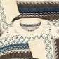 MEN'S VINTAGE 1990S STRUCTURED PATTERNED KNITTED JUMPER - LARGE