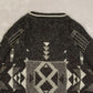 MEN'S VINTAGE 1990S PATTERNED KNITTED JUMPER - MEDIUM