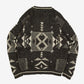 MEN'S VINTAGE 1990S PATTERNED KNITTED JUMPER - MEDIUM