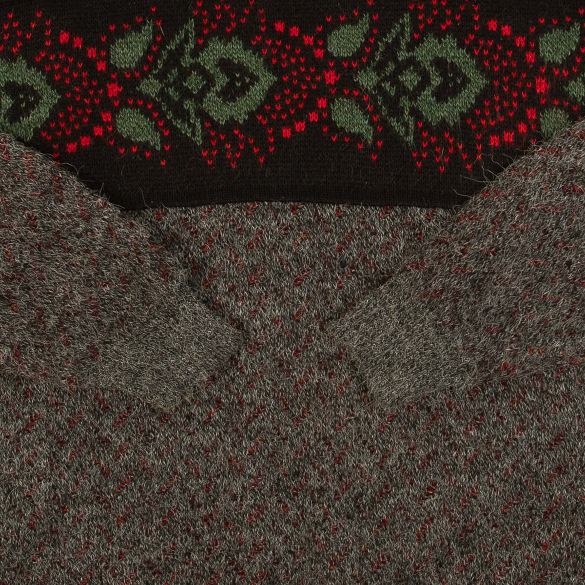 MEN'S VINTAGE 1990S PATTERNED KNITTED JUMPER - MEDIUM