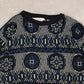 WOMEN'S VINTAGE 1990S PATTERNED KNITTED JUMPER - LARGE