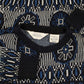 WOMEN'S VINTAGE 1990S PATTERNED KNITTED JUMPER - LARGE