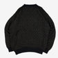 MEN'S VINTAGE 1990S STRUCTURED V-NECK KNITTED JUMPER - LARGE