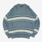MEN'S VINTAGE 1990S PATTERNED KNITTED JUMPER - LARGE