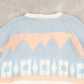 WOMEN'S VINTAGE 1980S STRUCTURED PATTERNED KNITTED JUMPER - LARGE