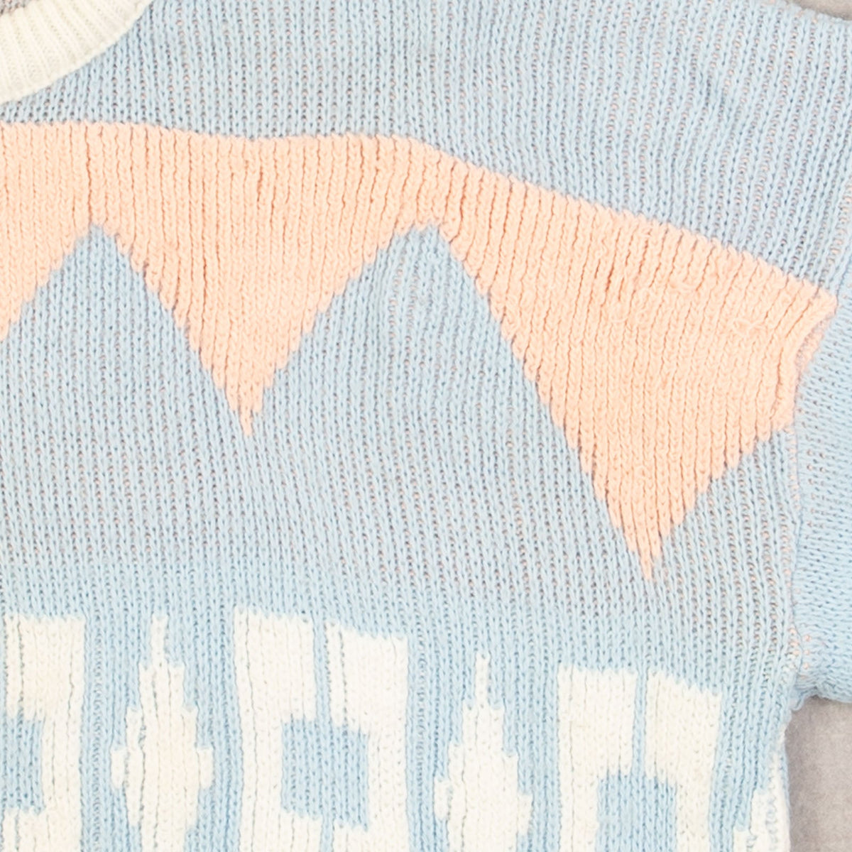WOMEN'S VINTAGE 1980S STRUCTURED PATTERNED KNITTED JUMPER - LARGE