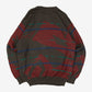 MEN'S VINTAGE 1980S STRIPED GRAPHIC PRINT KNITTED JUMPER - MEDIUM