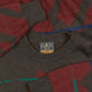 MEN'S VINTAGE 1980S STRIPED GRAPHIC PRINT KNITTED JUMPER - MEDIUM