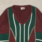 MEN'S VINTAGE 1990S PATTERNED STRUCTURED KNITTED JUMPER - LARGE