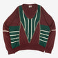 MEN'S VINTAGE 1990S PATTERNED STRUCTURED KNITTED JUMPER - LARGE