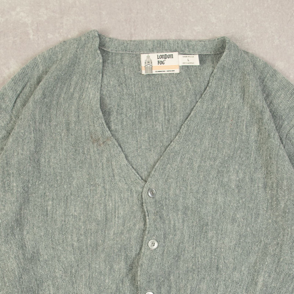 MEN'S VINTAGE 1980S KNITTED CARDIGAN - LARGE