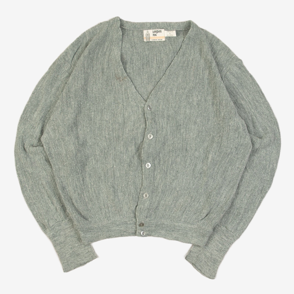 MEN'S VINTAGE 1980S KNITTED CARDIGAN - LARGE