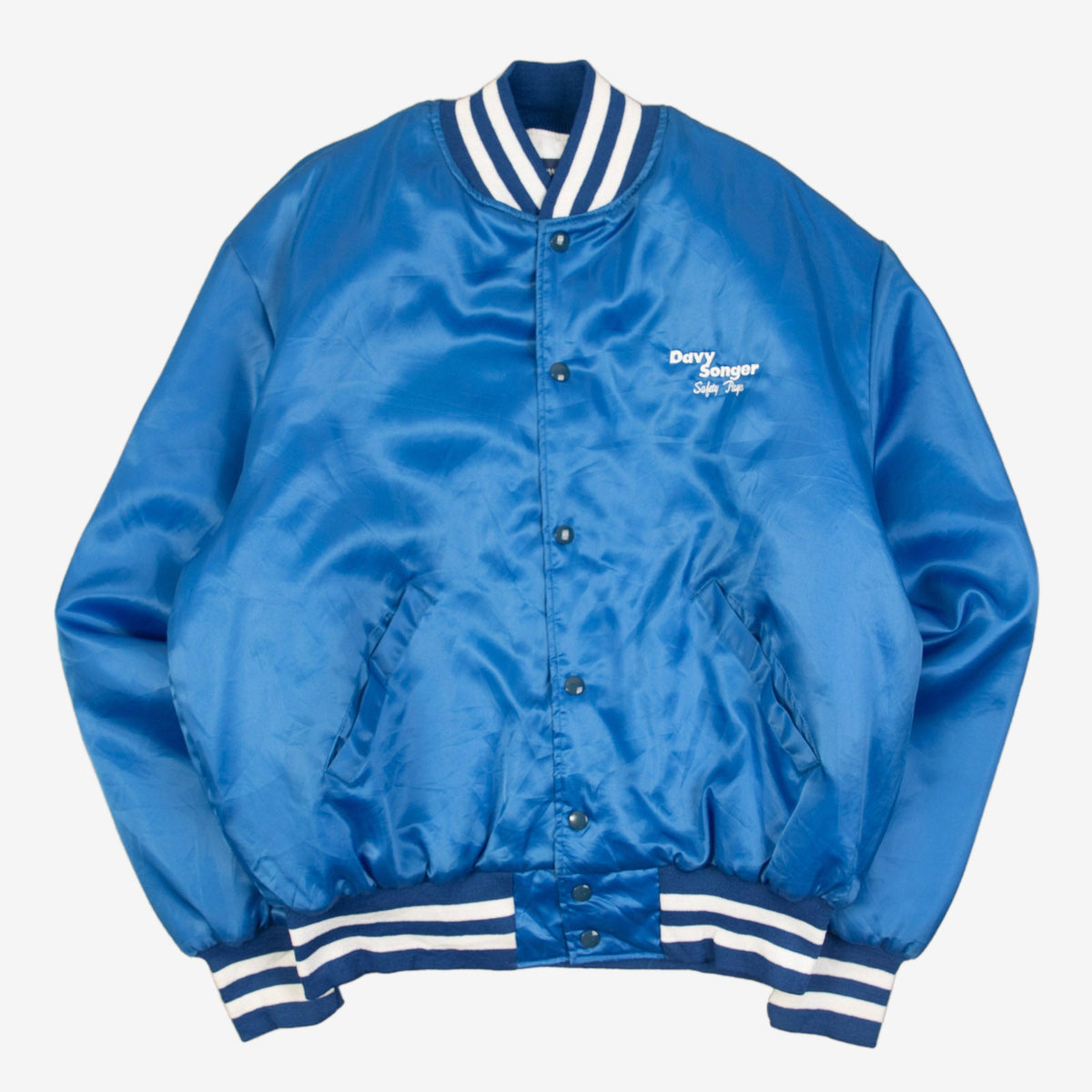 MEN'S VINTAGE 1980S SATIN BOMBER JACKET - X-LARGE