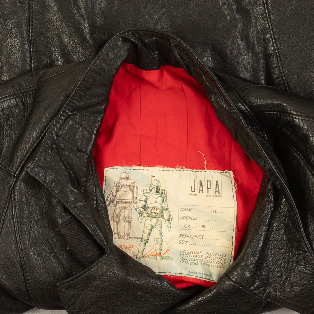 WOMEN'S VINTAGE 1980S LEATHER BIKER JACKET - LARGE