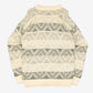 WOMEN'S VINTAGE 1980S PATTERNED STRUCTURED KNITTED JUMPER - MEDIUM