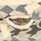 WOMEN'S VINTAGE 1990S BOXY STRUCTURED PATTERNED KNITTED JUMPER - LARGE