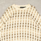 MEN'S VINTAGE 1990S STRUCTURED PATTERNED KNITTED JUMPER - X-LARGE