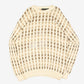 MEN'S VINTAGE 1990S STRUCTURED PATTERNED KNITTED JUMPER - X-LARGE