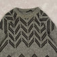 MEN'S VINTAGE 1980S CHEVRON PATTERNED KNITTED JUMPER - LARGE