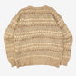 MEN'S VINTAGE 1990S STRUCTURED PATTERNED KNITTED JUMPER - X-LARGE